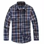 ralph lauren chemises 2019U hommes discount manches longue pony plaid argent bleu